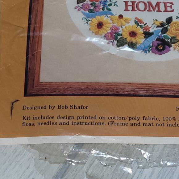 Vintage The Creative Circle Home Sweet Home Crewel Stitchery Embroidery Kit USA - Picture 3 of 10